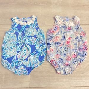 Two Lilly Pulitzer Onesies 6-12M
